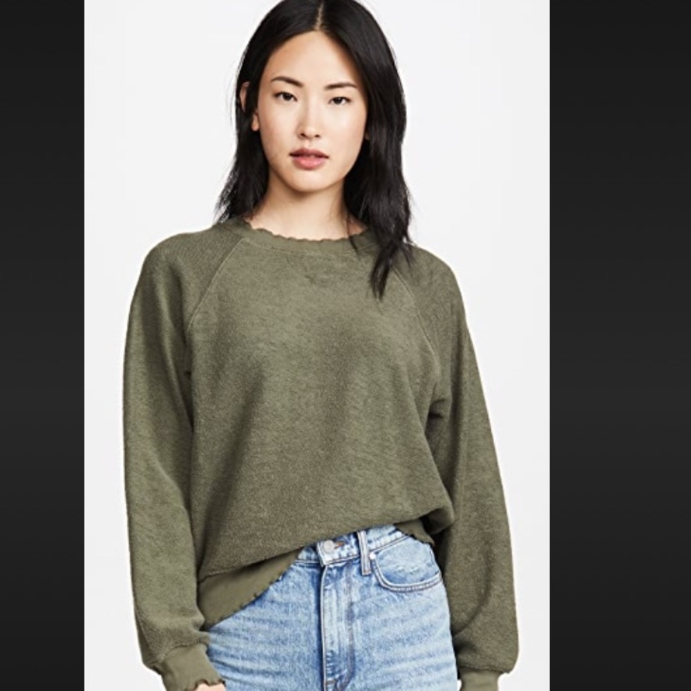 JOIE Sweatshirt in Army Green